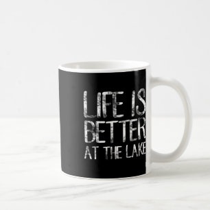 Caneca De Café A Vida É Melhor No Lago Camiseta Divertida De Camp