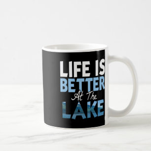 Caneca De Café A Vida É Melhor No Lago Pesca Embarcação