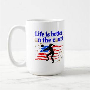 CANECA DE CAFÉ A VIDA É MELHOR NO TRIBUNAL DOS EUA, VOLLEYBALL DE
