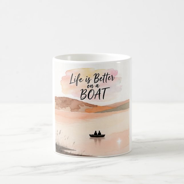 Caneca De Café A vida é melhor num barco (Centro)