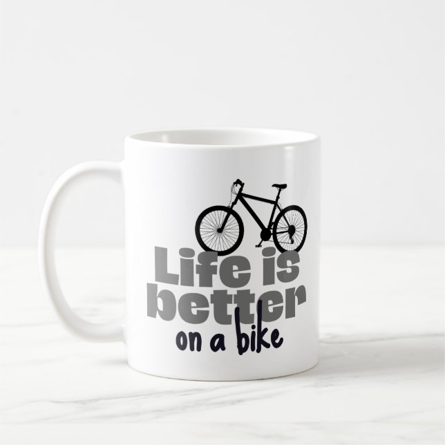 Caneca De Café A vida é melhor numa bicicleta (Esquerda)