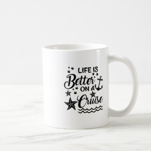 Caneca De Café A Vida É Melhor Numa Viagem De Cruzeiro Amante De
