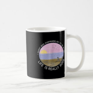Caneca De Café A Vida É Muito Boa, Gráfico De Férias De Praia De