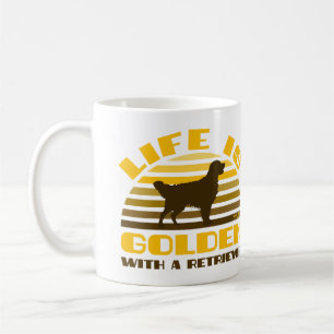 Caneca De Café A Vida É Ouro De Um Retriever