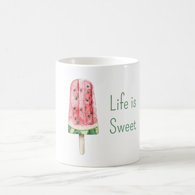 Caneca De Café A vida é Picolé de Melancia Doce (Centro)