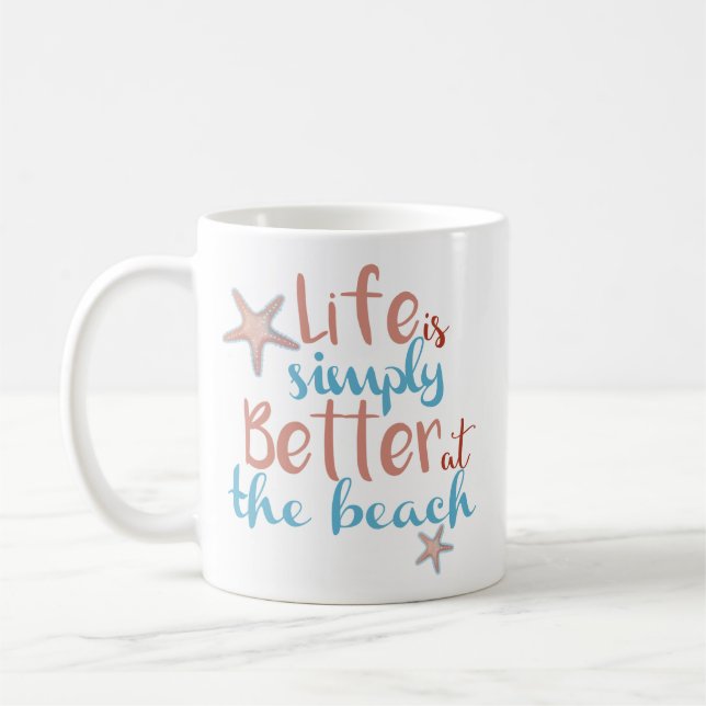 Caneca De Café A Vida É Simplesmente Melhor Na Praga (Esquerda)