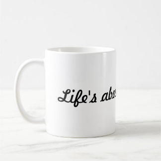 Caneca De Café "A vida é sobre estrelas de cinema" Script Font Wh