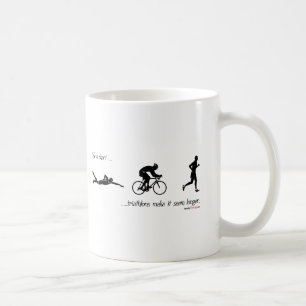 Caneca De Café A vida é… triathlons curtos fá-lo parecer mais por