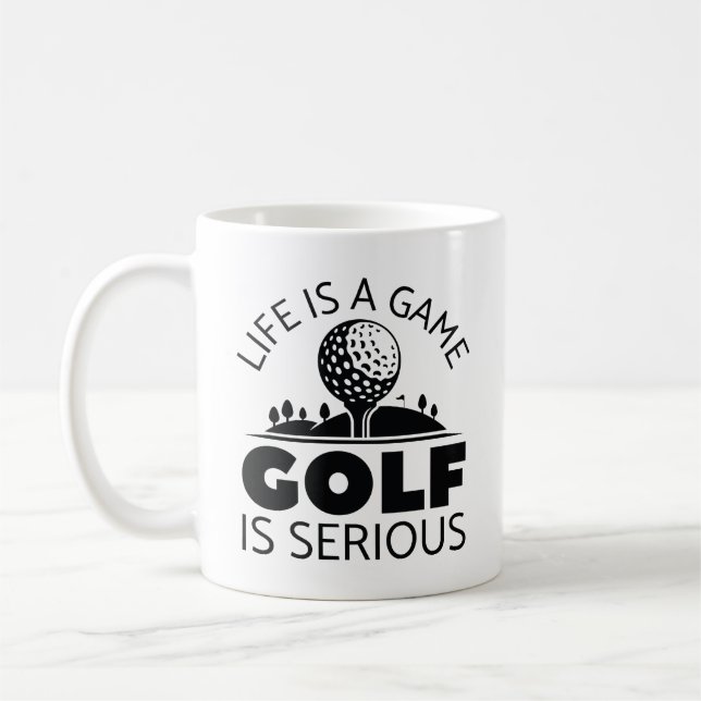 Caneca De Café A Vida É Um Golfe De Jogo É Sério (Esquerda)