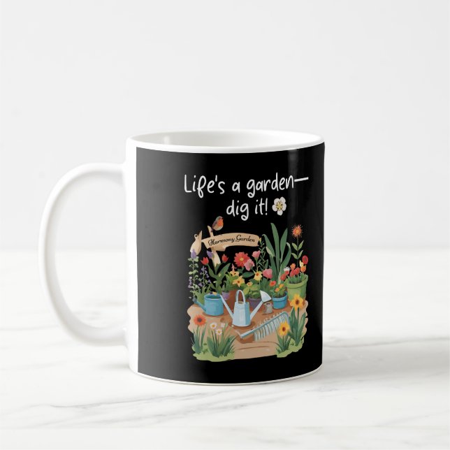 Caneca De Café A vida é um jardim. (Esquerda)