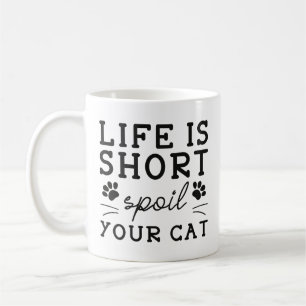 Caneca De Café A Vida É Um Pequeno Mal Seu Gato