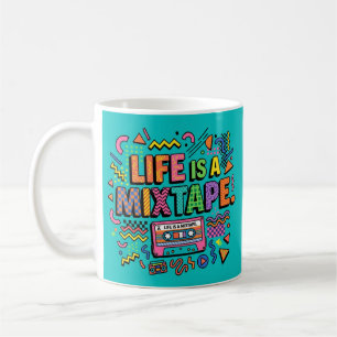 Caneca De Café A Vida É Uma Fita Cassete de Música Retro