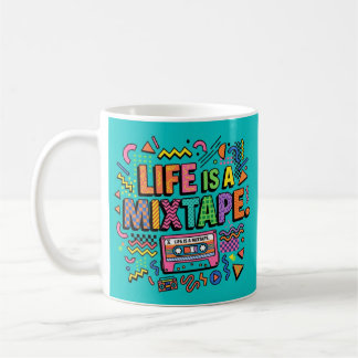 Caneca De Café A Vida É Uma Fita Cassete de Música Retro