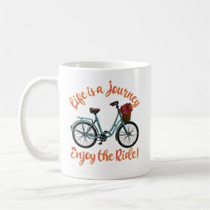 Caneca De Café A Vida É Uma Viagem Que Aproveita A Bicicleta De C