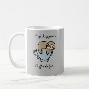 Caneca De Café A Vida Lenta Acontece Que Café Ajuda O Engraçado