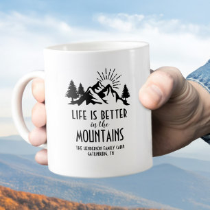 Caneca De Café A Vida Personalizada é Melhor Nas Montanhas Casa d