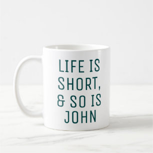 Caneca De Café A vida personalizada é o slogan de curta citaçã