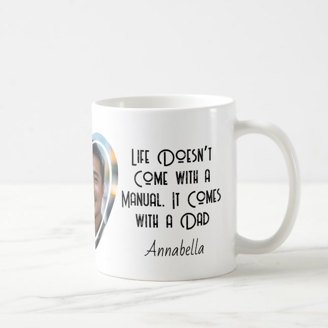 Caneca De Café A vida vem com o dia de os pais do Pai (Direita)
