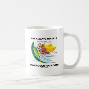 Caneca De Café A vida viaja sempre de áspero a liso