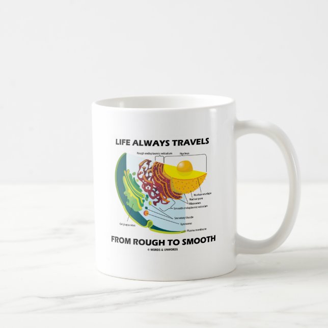 Caneca De Café A vida viaja sempre de áspero a liso (Direita)