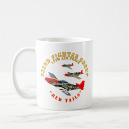 Caneca De Café AAC - 332nd Fighter Group - 12 AF - Red Tails