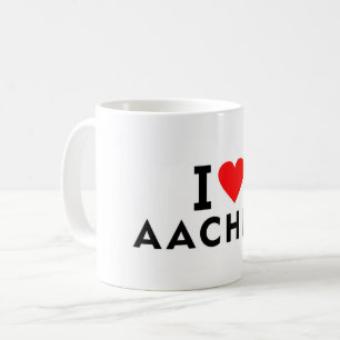 Caneca De Café Aachen Alemanha cidade do amor coração como viagem