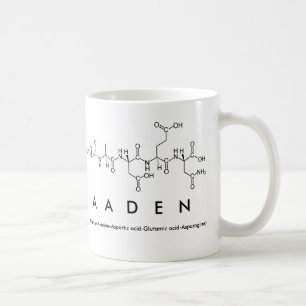 Caneca De Café Aaden peptide name mug