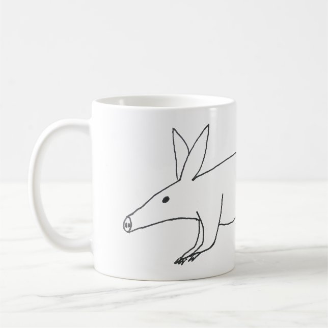 Caneca De Café Aardvark Mug mal desenhado (Esquerda)