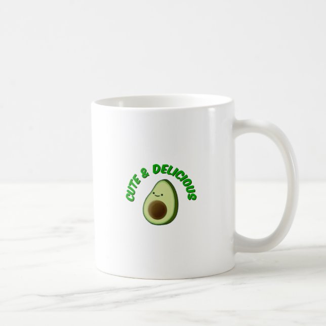 Caneca De Café Abacate Fofo E Delicioso (Direita)