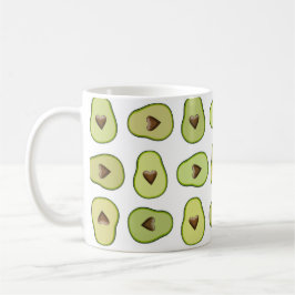 Caneca De Café Abacate Fruta Personalizada Saudável para o Coraçã