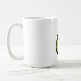 Caneca De Café Abacate Kawaii Fofo Piscando com Óculos