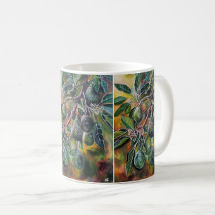 Caneca De Café Abacates ao Sol de Outono Pintura de Alfred Fox