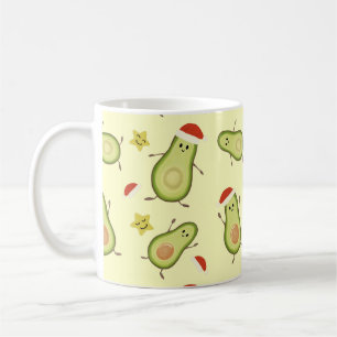 Caneca De Café Abacates e Natal