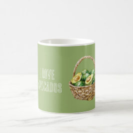 Caneca De Café Abacates na Cesta