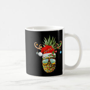Caneca De Café Abacaxi As Luzes Da Árvore De Natal Pulsam Xm Feri