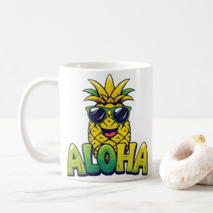 Caneca De Café Abacaxi Coleção de Aloha Pineapple Choul Coffee Mu
