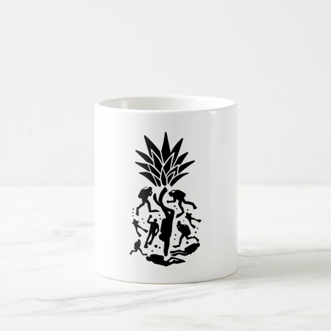 Caneca De Café Abacaxi de mergulhadores (Centro)