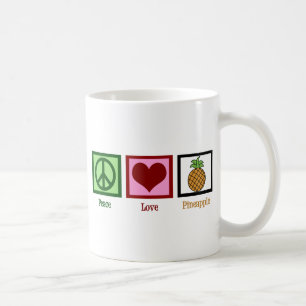 Caneca De Café Abacaxi do Amor pela Paz