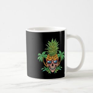 Caneca De Café Abacaxi-do-crânio Aloha Pega Flores Havaianas Haw