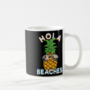 Caneca De Café Abacaxi Sungles Hola Pega Férias na Praia