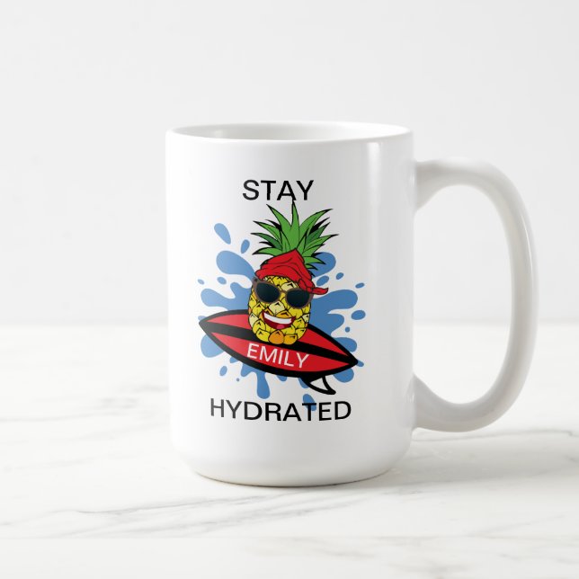 Caneca De Café Abacaxi surfado (Direita)