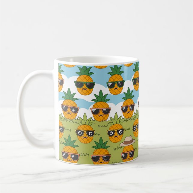 Caneca De Café Abacaxi Único - Design (Esquerda)