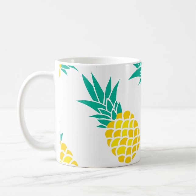 Caneca De Café Abacaxis Exóticos: Delícia Amarela. (Esquerda)