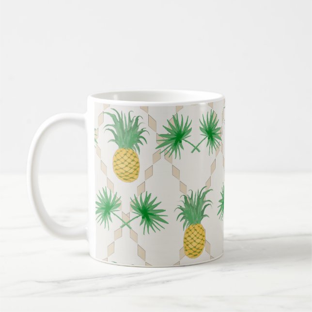 Caneca De Café Abacaxis, retrô (Esquerda)
