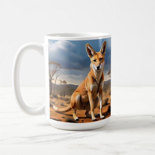 Caneca De Café **"Abaixo Delight: O Design de Kangaringo"** (Esquerda)