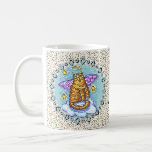 Caneca De Café Abata de Anjo de Gato de Ramboe (Esquerda)