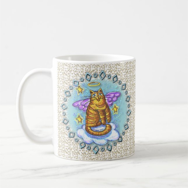 Caneca De Café Abata de Anjo de Gato de Ramboe (Esquerda)