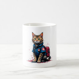 Caneca De Café Abate de Gato de Emergência - Design de Gato Médic