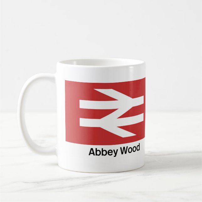 Caneca De Café Abbey Wood Rail Station Mug, Presente De Sobrecarg (Esquerda)