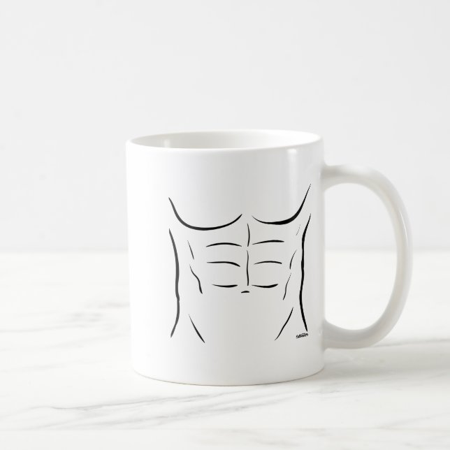 Caneca De Café Abdômen Definido (Direita)